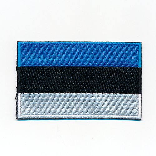 hegibaer 30 x 20 mm Estland Flagge Europa Tallinn Tartu Flag Aufnäher Aufbügler 1057 Mini