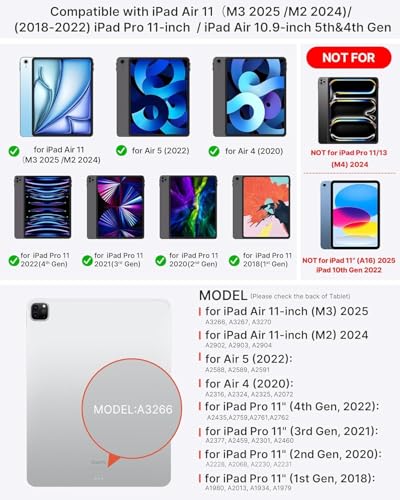 Image of typecase Edge for iPad Air 11 (M4 2026 / M3 2025 / M2 2024), Air 5th /4th & Pro 11 (4th /3rd /2nd /1st) with 11-Color Backlit & Touchpad, Magic Floating Keyboard (NOT for 10th /A16 /Pro 11 (M5 /M4) -Pink'26