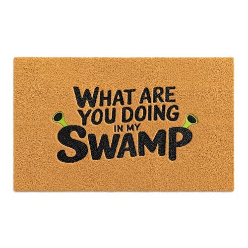 SAIONJI Funny Swamp Welcome Mat - What are You Doing