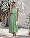 PRETTYGARDEN Women’s Casual Halter Neck Sleeveless Floral Long Maxi Dress Backless Loose Ruffle Sundress with Belt (Green,Medium)