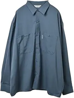 COOTIE ウールポリ混 オーバーシャツ L ブルー クーティー