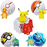 ⚡【Paketinhalt】Sie erhalten 4 Stück poke-Ball mit Figuren,verschiedene Stile,einzigartige Formen,leuchtende Farben,Erwachsene und Kinder können schöne Kindheitserinnerungen finden.