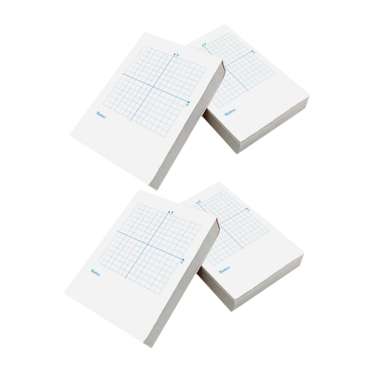 Uonlytech 4 Pezzi 4 Libro di esercizi di numeri matematica disegno alto Grafico punteggiato forniture matematiche carta millimetrata blocco di carta a griglia bianca