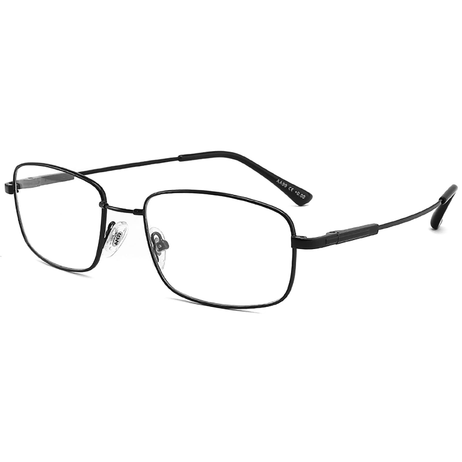 LANLANG lesebrille 1,0 für herren mit Flex Memory Titanium,B
