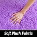 YJ.GWL Oval Fluffy Area Rugs for Bedroom and Living Room Shaggy Cute Plush Nursery Carpet for Kids Baby Girls Bedroom and Dorm Fuzzy Home Decor Carpet 2.6' X 5.3' Purple