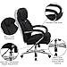 Flash Furniture Hercules Series Swivel Office Chair with Loop Arms, Ergonomic High-Back Executive Chair with Padded Seat and Arms, Black