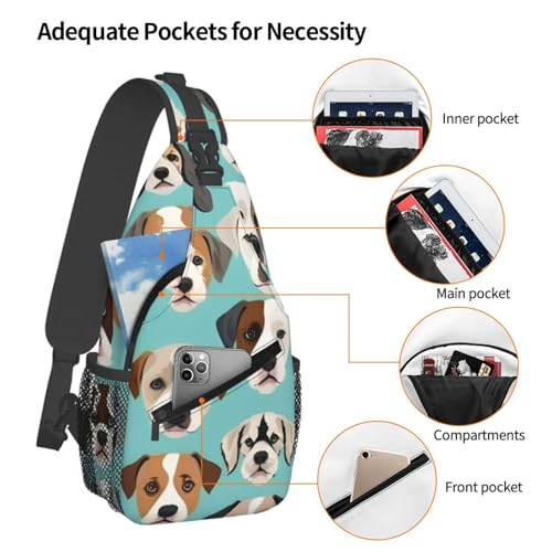 Mochila tipo bandolera con estampado de Bulldog inglés miniatura 4