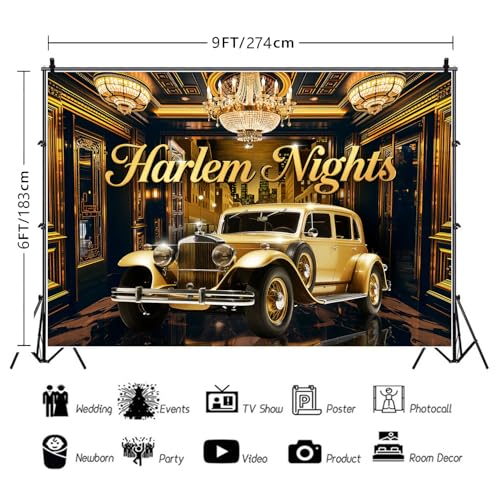 Fondo Fotográfico 9x6ft Harlem Nights Vintage miniatura 3