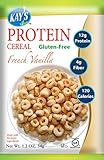 Kay's Naturals Protein Breakfast Cereal, French Vanilla, Gluten-Free, Low Carbs, Low Fat, Diabetes Friendly All Natural Flavorings, 1.2 Ounce (Pack of 6)