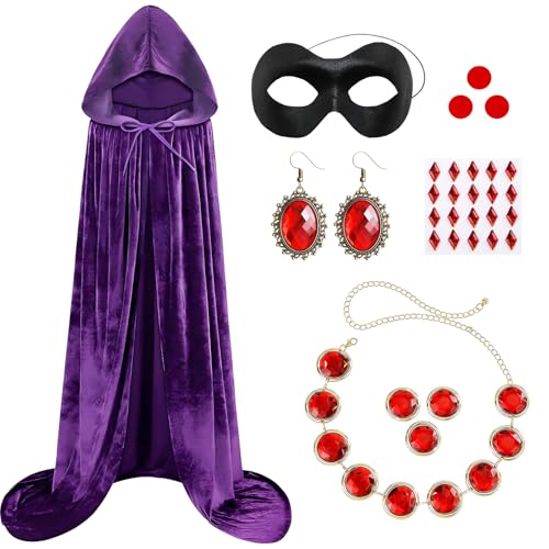 GEEKEO Disfraz Mujer Carnaval, Disfraces Devil Adultos Capa