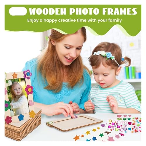 Cadres photo en bois brut pour décoration de chambre d'enfant et ateliers
