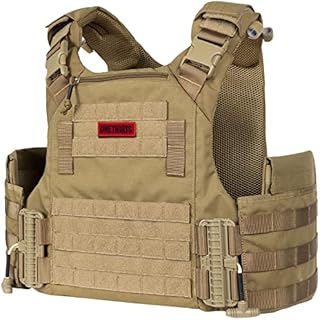 OneTigris Airsoft Vest - FYR Tactical Vest Molle Quick-release Plate Carrier Vest Lightweight Military Vest 500D Nylon for Airsoft Games CS Outdoor Training Games