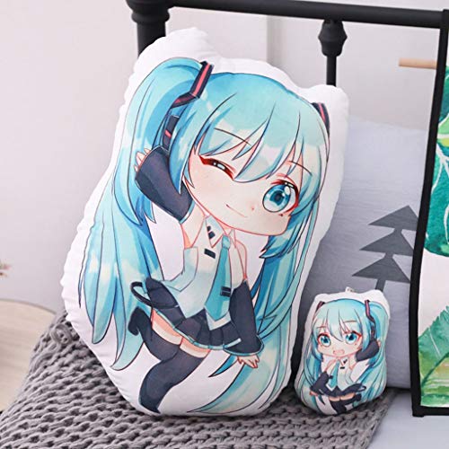 Ani·Lnc Animación Alrededor de la Almohada de Felpa Hatsune Miku Traje Cosplay Juguete Almohada Decorativa