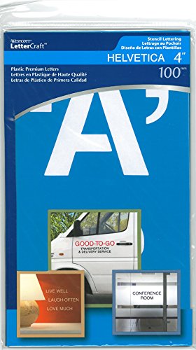 image for Westcott LetterCraft Stencil, Helvetica Font, Caps, 4-Inch Characters 