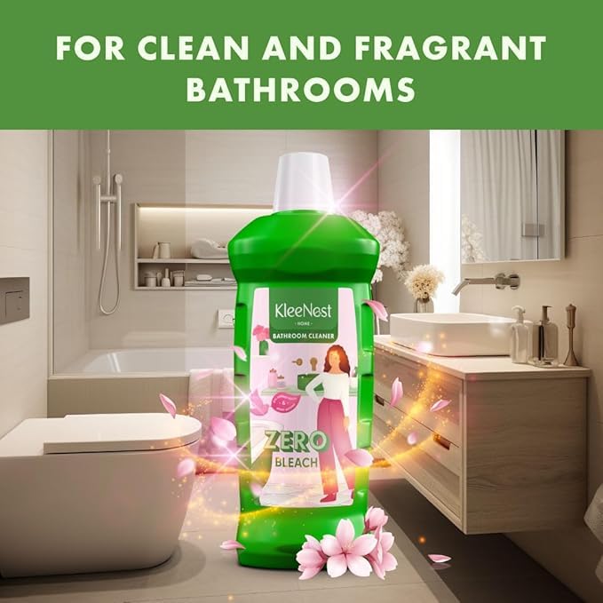 Kleenest Advanced Bathroom Cleaner Liquid, Rose – Bleach Free, 1L 4