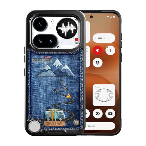 Image of KAPAVER Impulse Denim Adventure Back Cover Case for Nothing Phone 4a Pro | Hard 360 Protection Clear Case for Nothing Phone 4a Pro (Black)