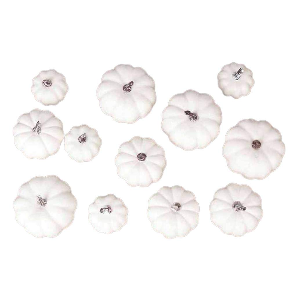 Calabazas artificiales de espuma para decoración de otoño y Halloween set de 12 piezas