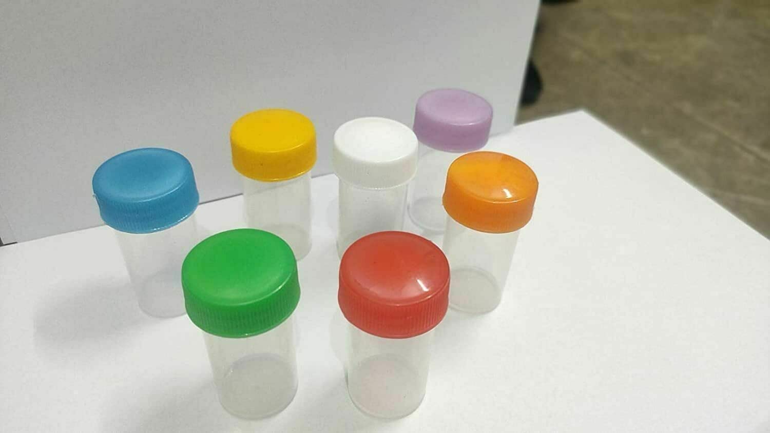 Sainio 4dram - Bottiglia vuota in plastica per omeopatia, con tappo a chiusura facile, confezione da 144