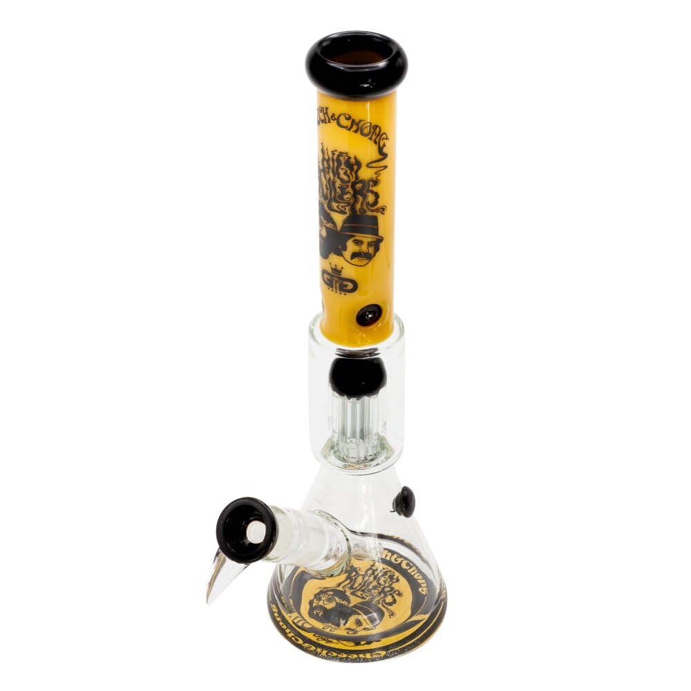 Cheech & Chong Smoking Brothers Yellow Beaker Bong 35cm 18.8mm