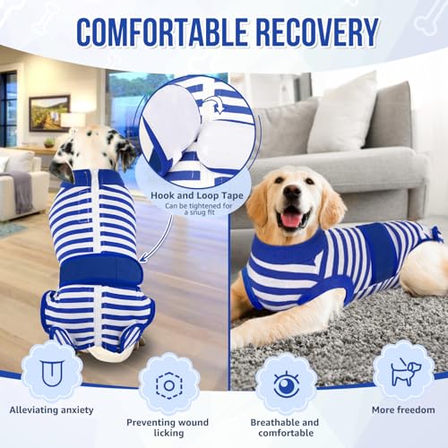 Image of Lukovee Recovery Suit for Dogs, Spay Neuter Surgery Suit Onesie Female Male