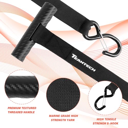 Tie Down Straps Soft Loop,Quick Hood Loops with S-Hooks for Securing ATV, UTV, Motorcycles, Scooters, Dirt Bikes, Lawn & Garden Equipment,Secure Canoe Boat Jeep