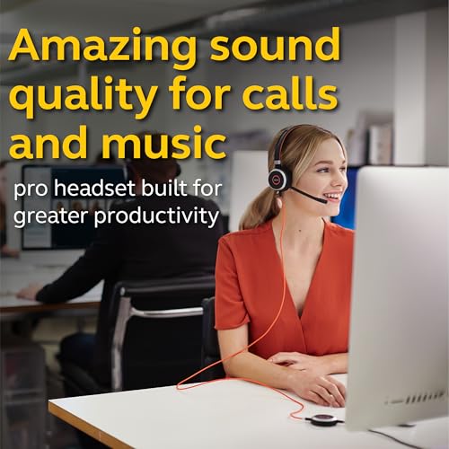 Jabra Evolve 40 MS Mono Headset – Microsoft Certified Headphones for VoIP Softphone with Passive Noise Cancellation… – Ansicht 2