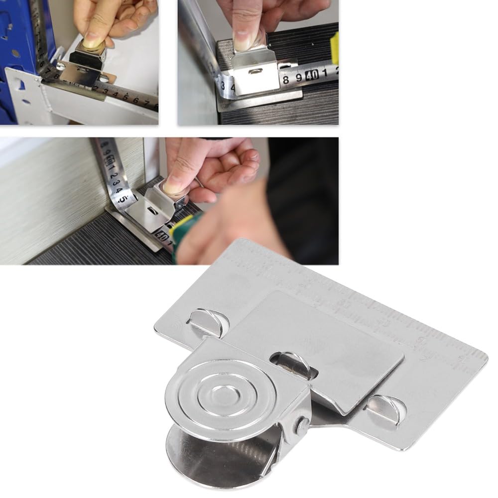 Tape Clip Tool,Stainless Steel Corners Clamp Holder Precision Measuring Tools, Measure Tape Clip Tool,Corners Level Positioning Clamp Measure Holder