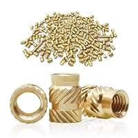 Uxcell 50Pcs M4 Threaded Inserts Metric Knurled Nuts Brass Heat-Set - View #14