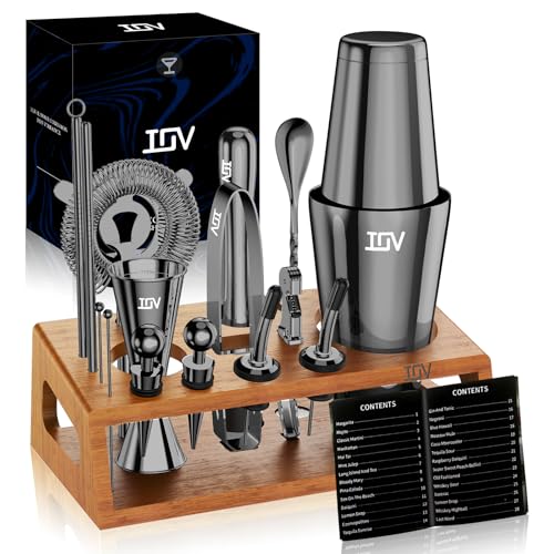 IOV Mixology Bartender Kit Bar Set with Stand | 17-Piece