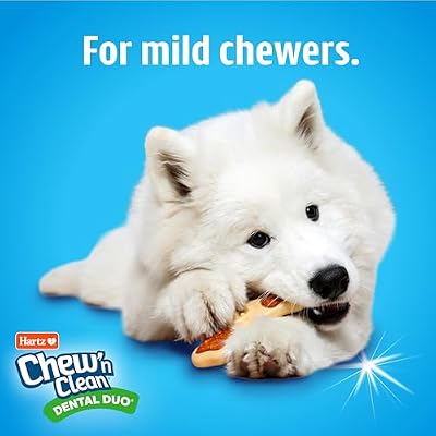 Hartz Chew n Clean Chew Toy and Treat in One Chicken Flavored Tri-Point Dog Toy, Small