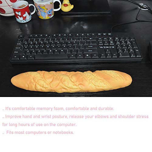 Jianeexsq Memory Foam Keyboard Wrist Rest Pad Soft Toast Bread Baguette Shape Anti-Skid Wrist Rest Support For Office Computer,Laptop Ergonomic Wrist Rest Pad #TOP1