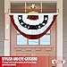 Super Tough 3'x6' Printed Poly Pleated Fan Flag Bunting | American Patriotic Banner Flag Made from a Durable Polyester Fabric with Header & Brass Grommets | Suitable Decor for Indoor & Outdoor Use