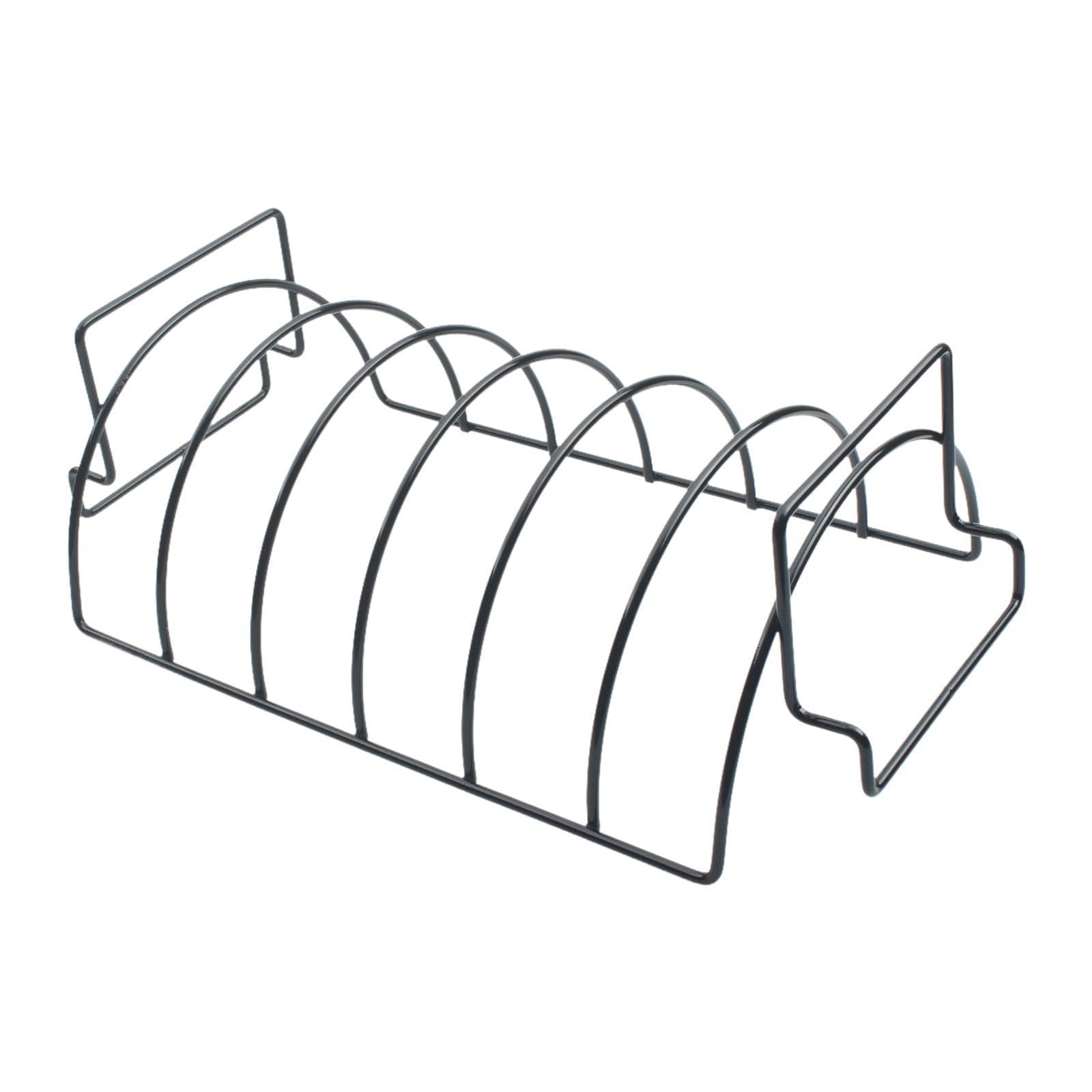 LOVIVER Support à côtes levées, Support à rôtir en Fer antiadhésif, Cadeaux Robustes, 6 Supports complets de côtes levées, Support à Steaks au Barbecue,