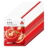 12枚セット フルーツフェイスマスク 極薄密着シート シートマスク 個包装 デイリーパック ビタミンC パック 美容マスク 毎日使える 敏感肌 パック 保湿パック【トマトエキス】