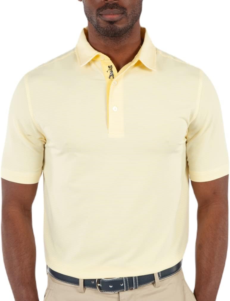 Bobby Jones Jersey 2X2 Feed Mini Feed Stripe (Medium, Canary)