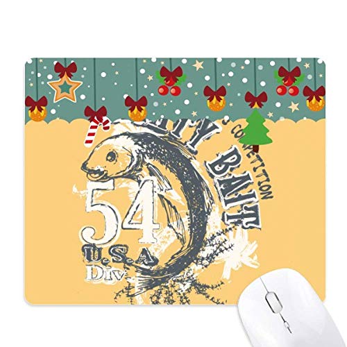 Tapis de souris de précision motif poissons dessin de ligne en caoutchouc