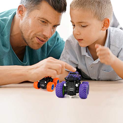 BBLIKE Monster Truck Cars,Push and Go Toy Trucks Friction Powered Cars 4 Wheel Drive Vehicles for Toddlers Children Boys Girls Kids Gift-4PCS (4 Wheel Drive Vehicles) - Thumbnail 6