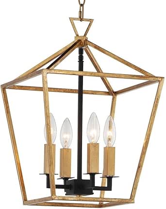 Maxim Abode-Four Light Chandelier-12 Inches Wide by 18 inches high-Gold Leaf/Textured Black Finish -Traditional Installatio