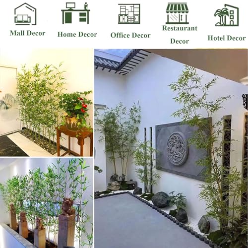 Realistische große Kunst-Bambus-Pflanze, 70 üppige Blätter, 1 m hoch, perfekter künstlicher Bambusbaum für Innen- und Außenbereich, Raumteiler, Aquarium, Restaurant, Zuhause und Büro