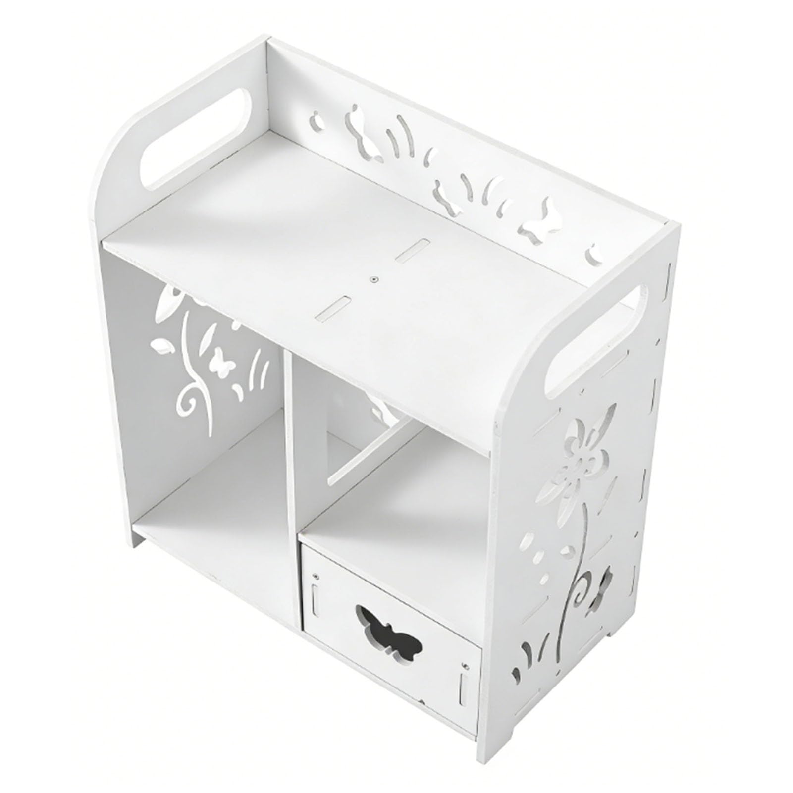 Organisateur de bureau blanc pour ranger fournitures et maquillage
