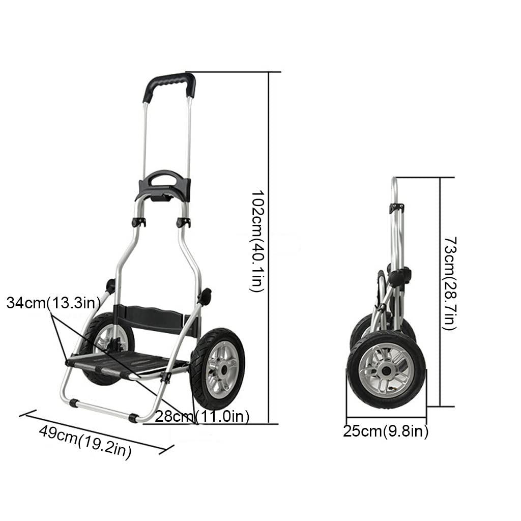 Einkaufswagen, zusammenklappbarer Ziehwagen, Gemüsewagen, Einkaufswagen, Fotografie, Kleiner Ziehwagen, Gepäckwagen, Anhänger, aufblasbares Rad, Outdoor-Trolley