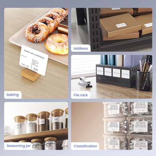 Image of CLABEL Label Maker Machine with Tape: 221B Inkless Label Printer Handheld Barcode Printer Compatible with Phone & PC for Retail School Office Clothing