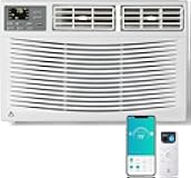 Window Air Conditioner 12000 BTU with WiFi, Energy Efficient Window AC Unit Cools Up to 550 Sq.Ft. with Remote App Control, Ideal for Apartment, Living Room, Medium Room, White