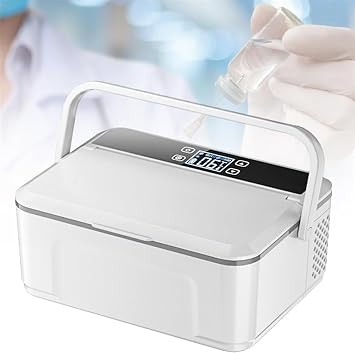 Portable Insulin Cooler Case USB Mini Medicine Refrigerator Insulin Cooler Box Car Small Refrigerator Mini Cold Boxes with Battery, High Capacity Drug Constant Temperature Refrigerator2Batteries