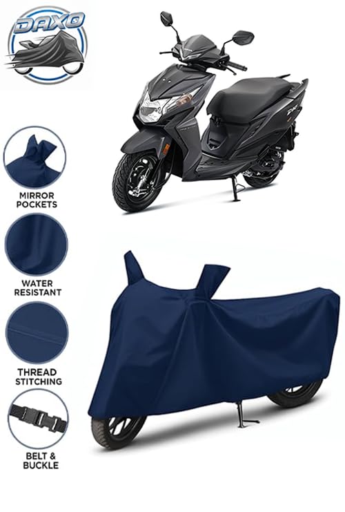 Image of Waterproof Scooty Cover for Honda Dio | All Weather Protection from Rain, Dust, UV Rays & Scratches with Mirror Pockets & Buckle Belt | Dio Scooty Cover