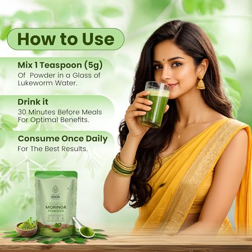 Image of Moringa Powder 200g | 100% Pure & Natural Moringa Leaf Powder | Plant-Based Superfood Rich in Vitamins, Minerals & Antioxidants | Supports Energy, Immunity & Daily Wellness