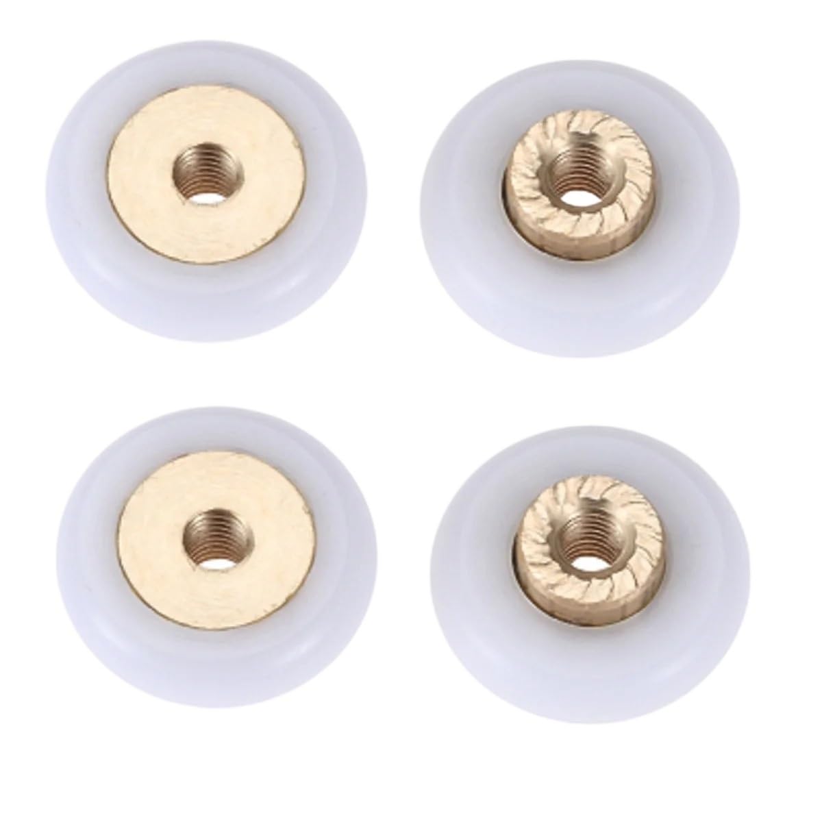 Shower Door Rollers 4Pcs 18mm Dia Sliding Shower Door Replacement Wheel Roller Casters Furniture Castors Runners Wheels for Shower Enclosures Runner Shower Door Wheels