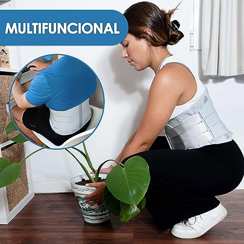 SUPLYMAR Faja Lumbar Hombre y Mujer con Soporte de Aluminio y Placa de Apoyo para la Cintura. Faja Lumbar con Doble Ajuste y Presión Abdominal, Alivia la Ciática y el Dolor de Espalda. (Talla S) - imagen 6
