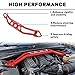 KUAFU Strut Tower Brace Compatible with 2008-2023 Dodge Challenger Front Twin Tube Design Red Steel Powder Coated