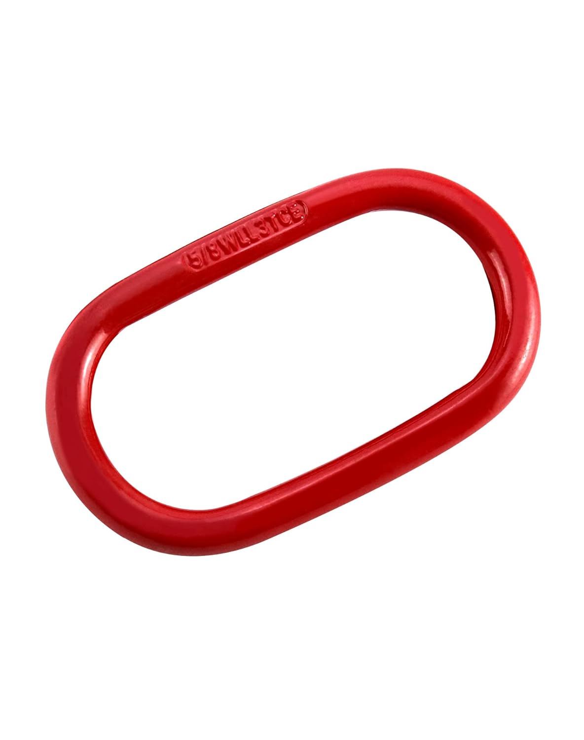 QWORK Oblong Master Link, 1 Pack, 5/8", 6600 lbs, Grade 80 Steel Heavy Duty Chain Lifting Ring, for Lifting and Rigging Applications - Red
